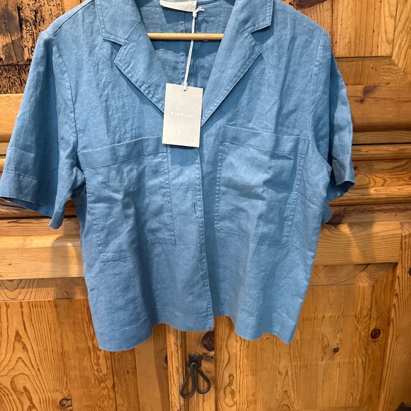 Linen Camp shirt Buttondown collored - Picture 1 of 2